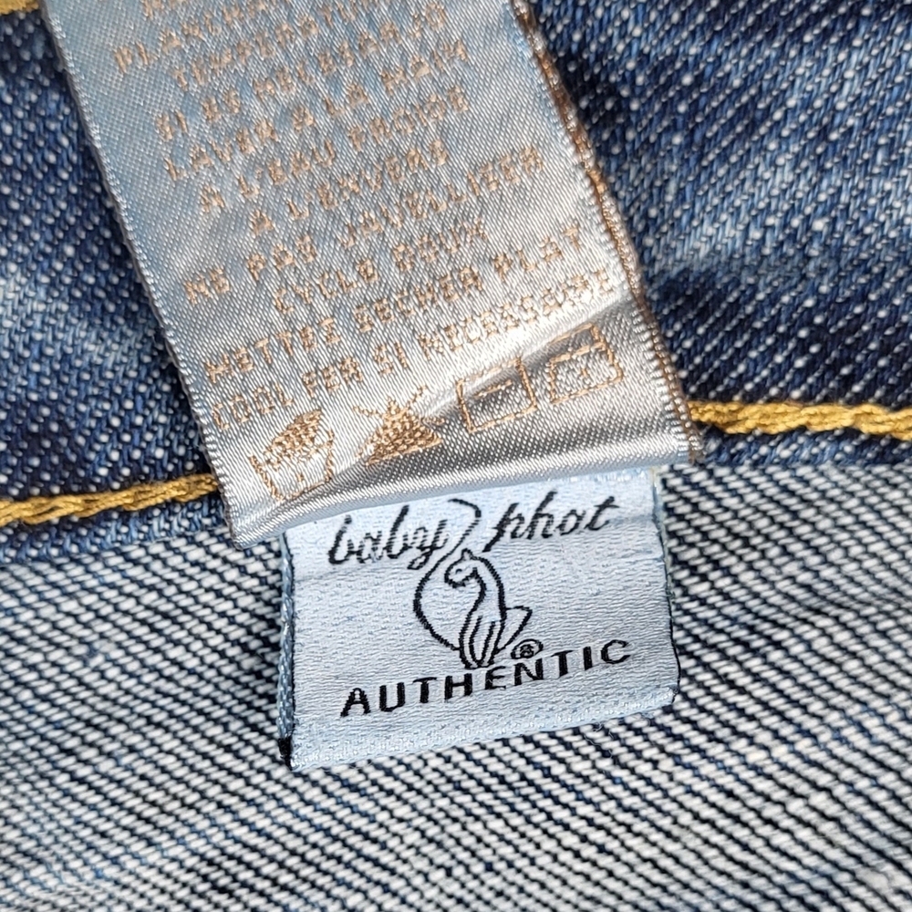 Baby Phat Light Blue Denim Jeans with Gold Stitching - Picture 5 of 16